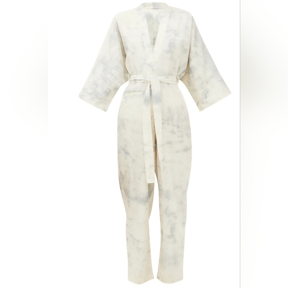 MES DEMOISELLES Cirrus Tie-Dye Cotton Jumpsuit
